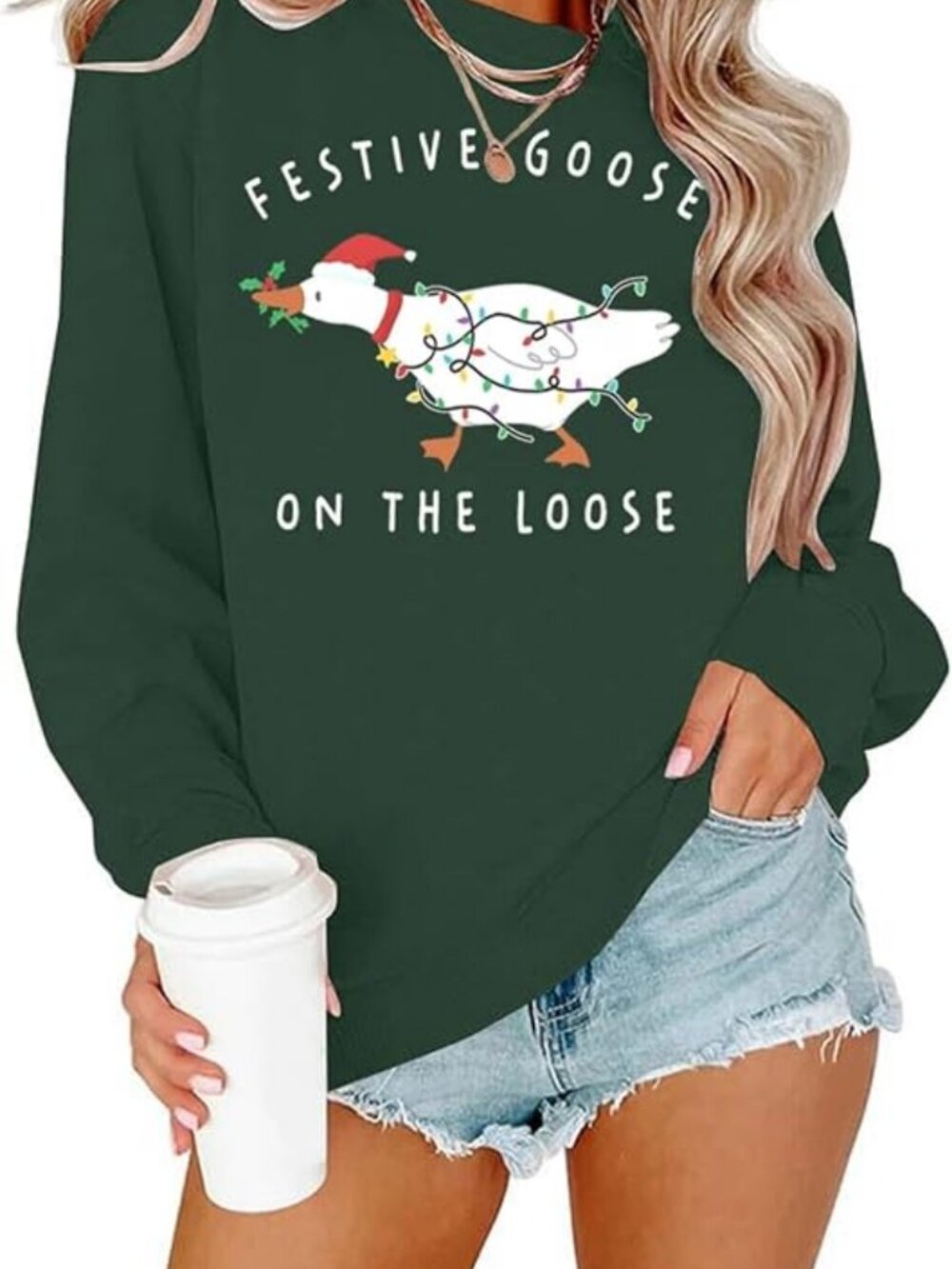 Christmas Sweatshirts for Women Funny Xmas Holiday Crewneck Pullovers